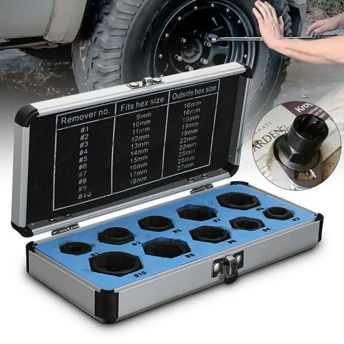 Drill Bit Set Damaged Nut Bolt Remover 9-19Mm Car Garage Mechanics Equipment Tool Extractor Threading Hand Tools Kit For Home
Drill Bit Set Damaged Nut Bolt Remover 9-19Mm Car Garage Mechanics Equipment Tool Extractor Threading Hand Tools Kit For Home