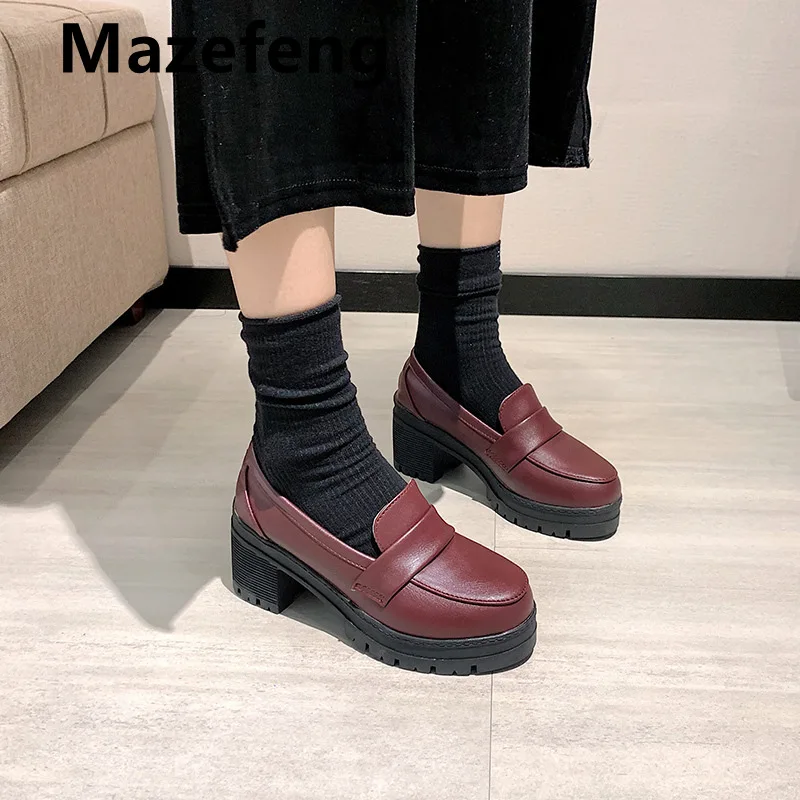 Mazefeng 2021 New Black High Heels Shoes Women Pumps Fashion Patent Leather Platform Shoes Woman Round Toe Mary Jane Shoes Mujer
Mazefeng 2021 New Black High Heels Shoes Women Pumps Fashion Patent Leather Platform Shoes Woman Round Toe Mary Jane Shoes Mujer