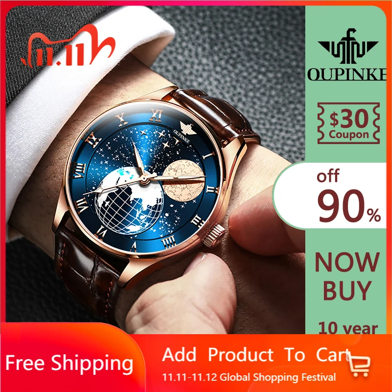 Часы OUPINKE Мужские механические Автоматические, модные роскошные брендовые водонепроницаемые деловые, 2020 натуральная кожа, подарок
Часы OUPINKE Мужские механические Автоматические, модные роскошные брендовые водонепроницаемые деловые, 2020 натуральная кожа, подарок
