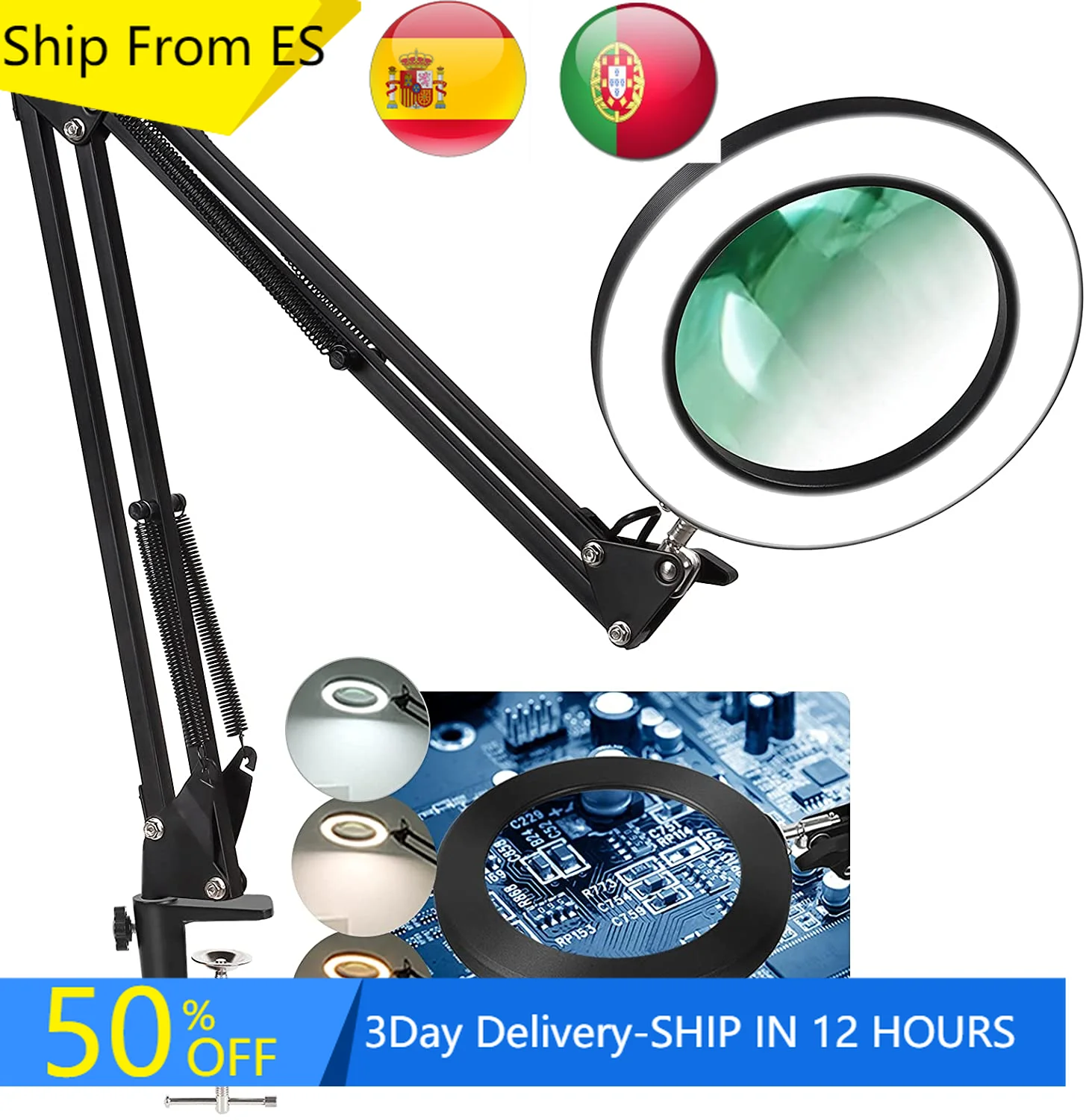 Ship From ES RU 5X Table Lamp Reading Study Office Study Bedroom Magnifying Glass Table Cold Clamp Light for Repairing Tattooing
Ship From ES RU 5X Table Lamp Reading Study Office Study Bedroom Magnifying Glass Table Cold Clamp Light for Repairing Tattooing