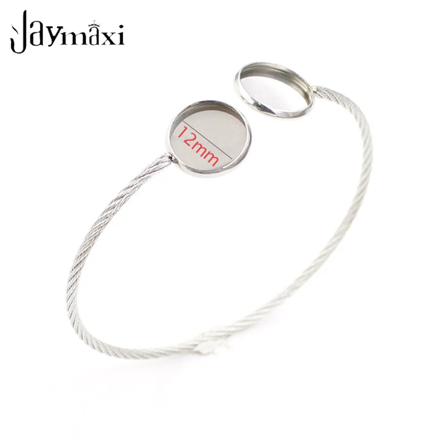 Jaymaxi Adjustable Cuff Bangle DIY Opening Stainless Steel Twist Black Charm Base Fit 12mm Cabochon 10 piece/lot Wholesales
Jaymaxi Adjustable Cuff Bangle DIY Opening Stainless Steel Twist Black Charm Base Fit 12mm Cabochon 10 piece/lot Wholesales