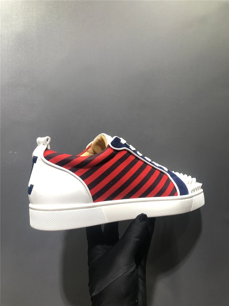 Prowow Red Bottom White Net Men Casual Shoes Fashion Mens Loafers Rivets Toecap Runway Shoes Low cut Lace Up Mens Sneakers 46
Prowow Red Bottom White Net Men Casual Shoes Fashion Mens Loafers Rivets Toecap Runway Shoes Low cut Lace Up Mens Sneakers 46