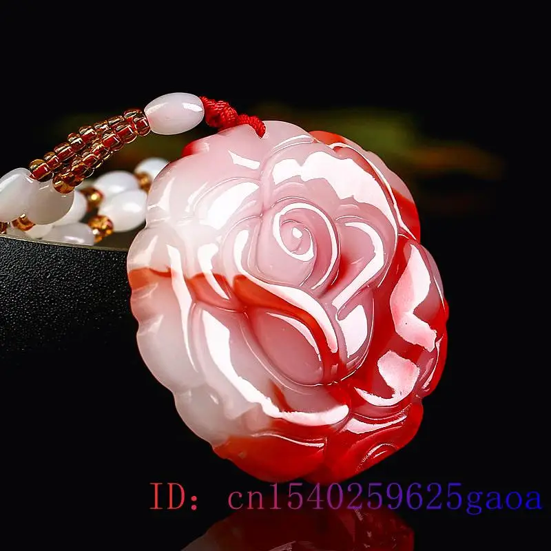 Jade Rose Pendant Red White Jewelry Necklace Amulet Gifts Women Carved for Natural Fashion Chinese Charm Flower Men
Jade Rose Pendant Red White Jewelry Necklace Amulet Gifts Women Carved for Natural Fashion Chinese Charm Flower Men