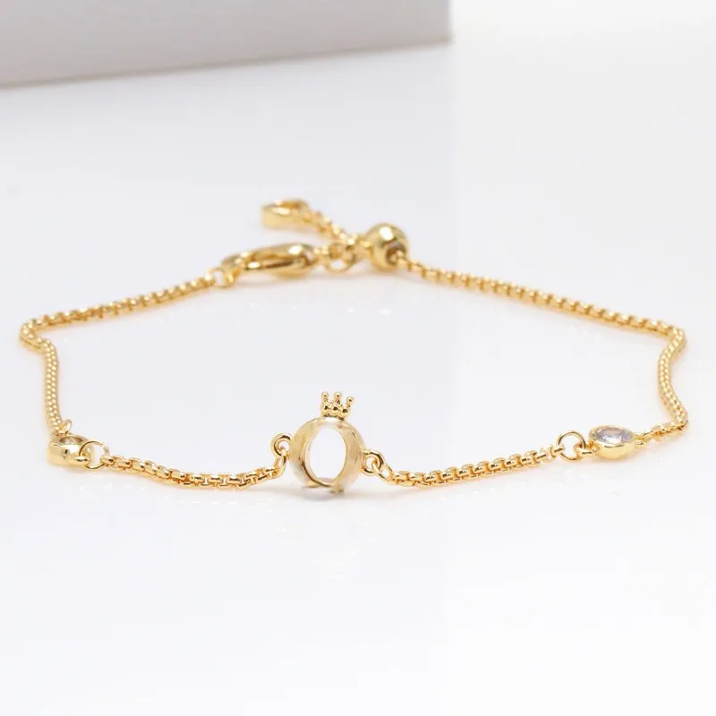 Original 925 Sterling Silver Adjustable Gold O-crown Pan Bracelet Fit European Charm Bracelets Female Diy Jewelry
Original 925 Sterling Silver Adjustable Gold O-crown Pan Bracelet Fit European Charm Bracelets Female Diy Jewelry