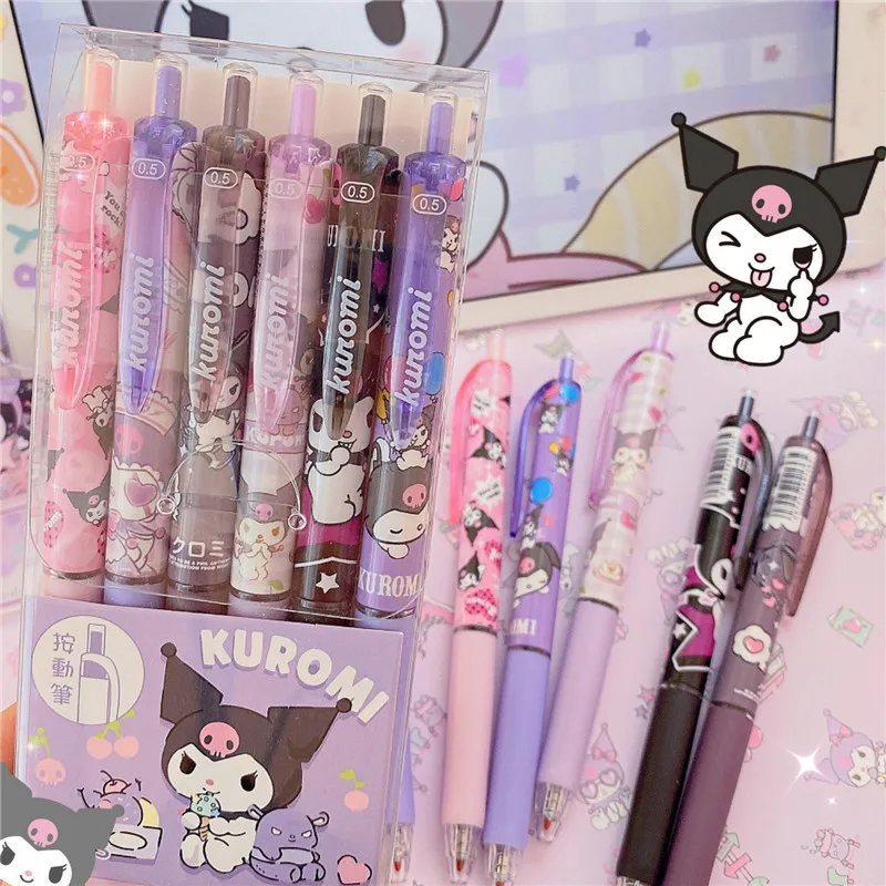6pcs Cute Anime Cartoon Print Black Gel Pen Kawaii 0.5mm Press Pen Neutral Pen School Writing Signature Pen Stationery Supplies
6pcs Cute Anime Cartoon Print Black Gel Pen Kawaii 0.5mm Press Pen Neutral Pen School Writing Signature Pen Stationery Supplies