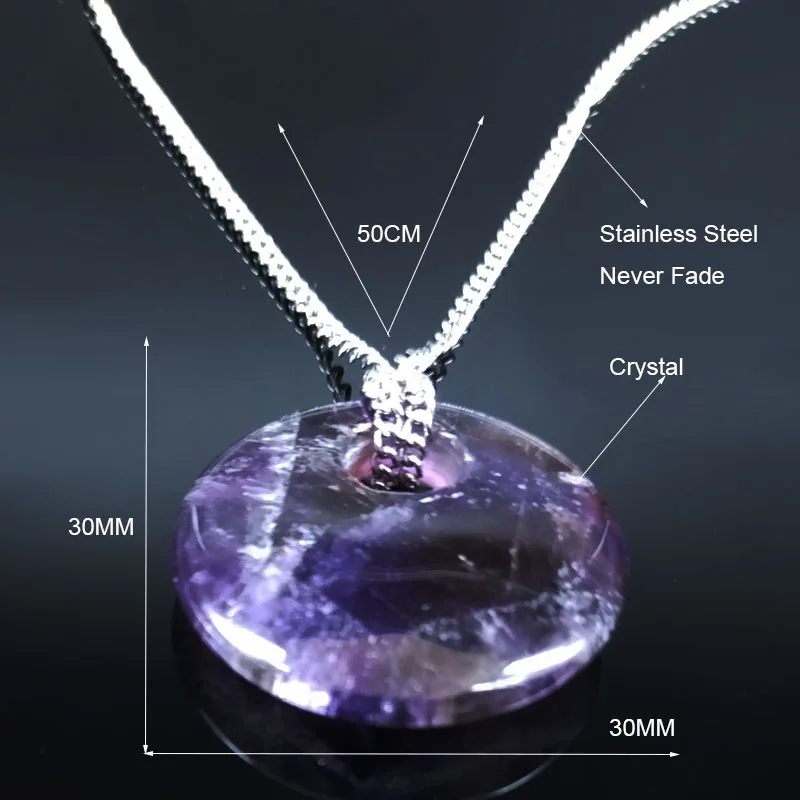 2020 New Amulet Purple Crystal Stainless Steel Pendant Necklace Silver Color Necklaces Women/Men Jewelery naszyjniki N20343
2020 New Amulet Purple Crystal Stainless Steel Pendant Necklace Silver Color Necklaces Women/Men Jewelery naszyjniki N20343