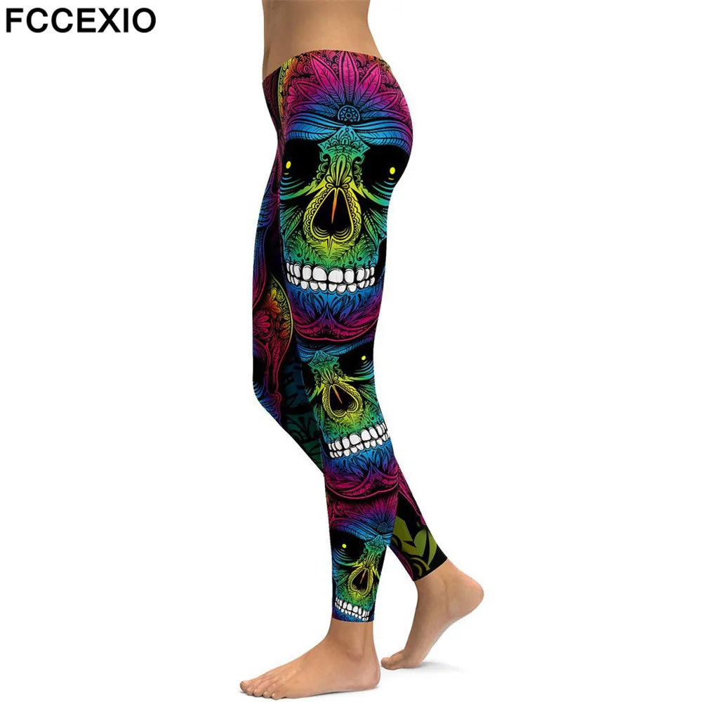 FCCEXIO New Skull 3D Printed Women Workout Leggings High Waist Fitness Legging Sexy Female Skinny Pants Fashion Slim Trousers
FCCEXIO New Skull 3D Printed Women Workout Leggings High Waist Fitness Legging Sexy Female Skinny Pants Fashion Slim Trousers