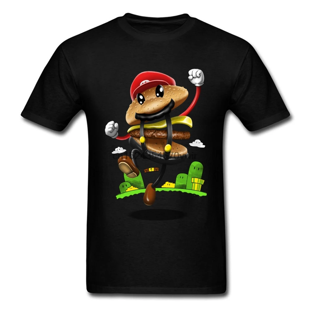 Мужские рубашки Valencia Super Mario Burger напечатаны футболки колледж любовь аниме