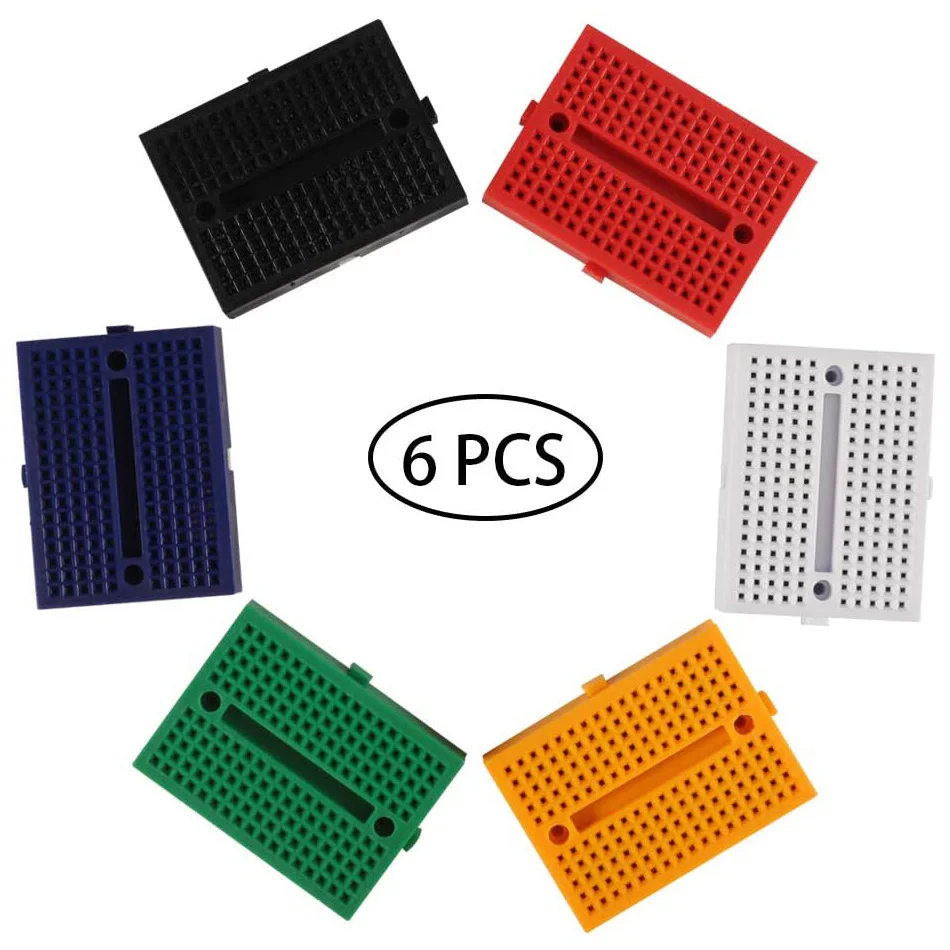 

6 PCS 170 Tie Points Mini Breadboard, SYB-170 Solderless Prototype Kit PCB Bread Board for Arduino Raspberry pi Small DIY Kits