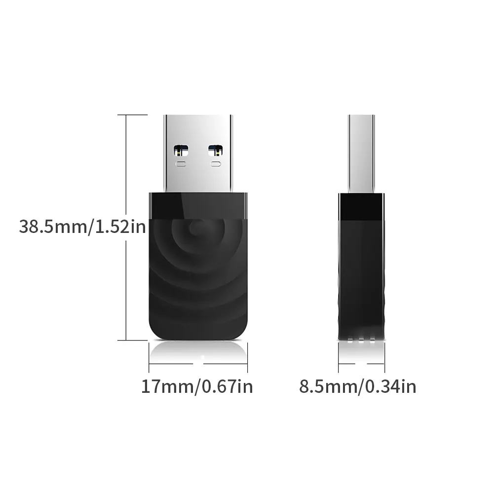 USB WiFi Adapter AC1300 Mini Wireless USB Wifi Adapter 2.4G/5GHz Dual Band Mini Dongle Adapter Network Card For Desktop Laptop
USB WiFi Adapter AC1300 Mini Wireless USB Wifi Adapter 2.4G/5GHz Dual Band Mini Dongle Adapter Network Card For Desktop Laptop