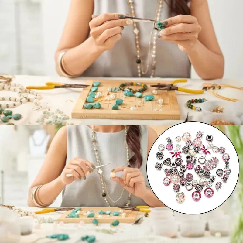 50 Pcs Large Hole Metal Beads Charms Handcrafts Spacer Beads European Beads Loose Spacer for DIY Bracelet Jewelry Making
50 Pcs Large Hole Metal Beads Charms Handcrafts Spacer Beads European Beads Loose Spacer for DIY Bracelet Jewelry Making