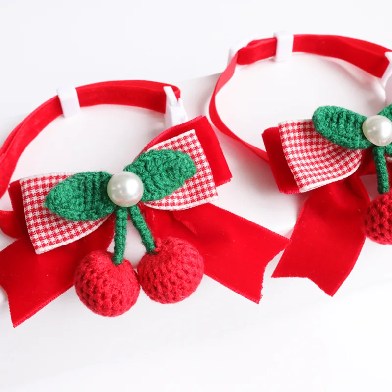 Adjustable Cat Pure Cotton Cute Cherry Collar Puppy Silent Necklace For New Year's Pet Collar Holiday Bib For Chihuahua Kitten
Adjustable Cat Pure Cotton Cute Cherry Collar Puppy Silent Necklace For New Year's Pet Collar Holiday Bib For Chihuahua Kitten