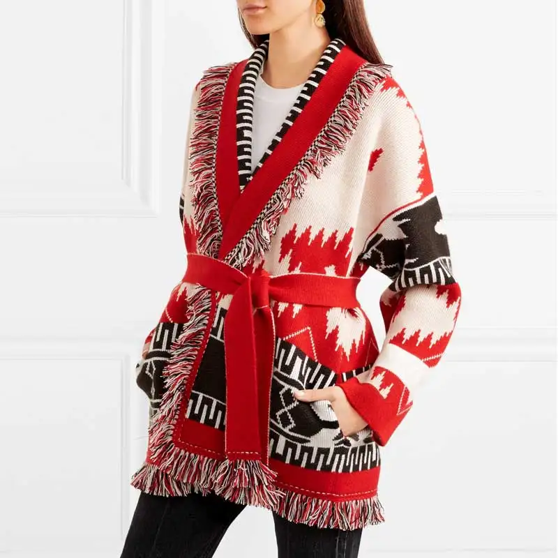 YAMDI red fringed jacquard jacket women wrapped long sleeve jacket coat 2020 bohemian style knited jacket coat winter
YAMDI red fringed jacquard jacket women wrapped long sleeve jacket coat 2020 bohemian style knited jacket coat winter