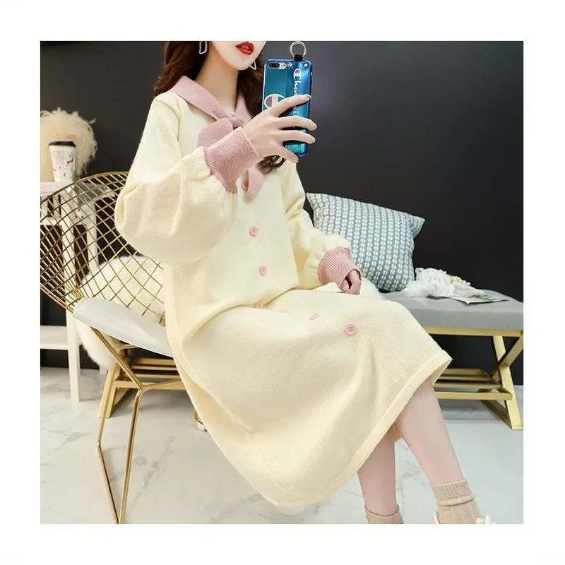 Autumn Winter Women Knitwear Sweater Pullover Fashion Long Sleeve Half Turtleneck Female Solid Loose V Neck Dresses Tops E32
Autumn Winter Women Knitwear Sweater Pullover Fashion Long Sleeve Half Turtleneck Female Solid Loose V Neck Dresses Tops E32