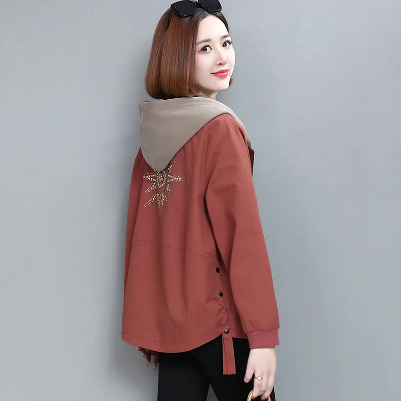 2020 Autumn Women's Coat Hooded Jacket Long Sleeve Zipper Pockets Casual Windbreaker Basic Jackets Outerwear Plus Size 4xl E25
2020 Autumn Women's Coat Hooded Jacket Long Sleeve Zipper Pockets Casual Windbreaker Basic Jackets Outerwear Plus Size 4xl E25