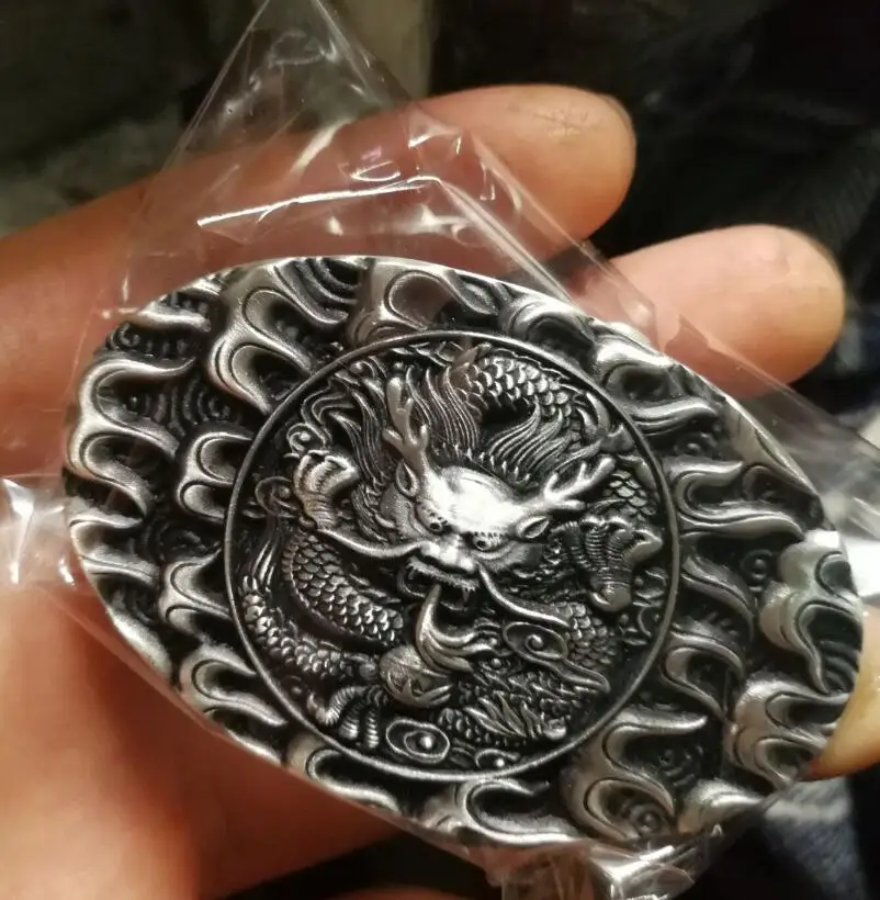 Cool New Unique Design 999 Silver Dragon Oval Belt Buckle Jewelry Suitable for Belts with a Width of 3.8cm Free Shipping 
Cool New Unique Design 999 Silver Dragon Oval Belt Buckle Jewelry Suitable for Belts with a Width of 3.8cm Free Shipping