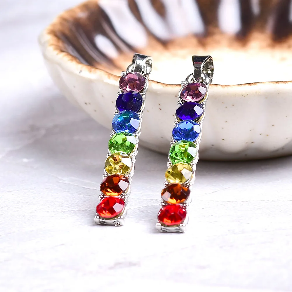 Fashion Simple Zircon Pendant Colourful Ornaments Necklace For Men Women Jewelry Seven Chakras Zircon Ladies Pendant DIY gift
Fashion Simple Zircon Pendant Colourful Ornaments Necklace For Men Women Jewelry Seven Chakras Zircon Ladies Pendant DIY gift