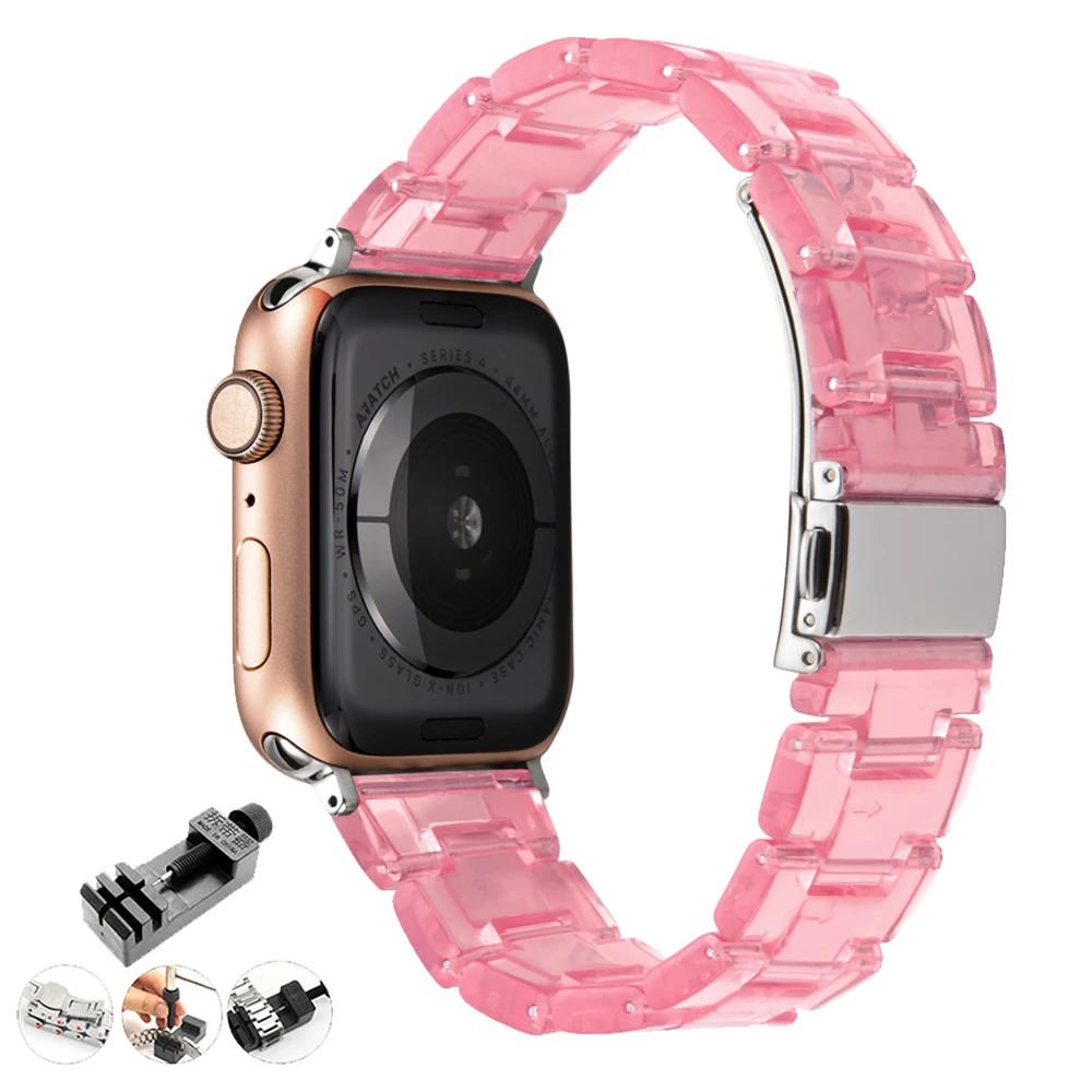 Ремешок из прозрачной смолы correa для ремешка apple watch 6, 5, 4, 44 мм, 40 мм, стальная пряжка для браслета iwatch 6 серии 5, 4, 3/2, 42 мм, 38 мм
Ремешок из прозрачной смолы correa для ремешка apple watch 6, 5, 4, 44 мм, 40 мм, стальная пряжка для браслета iwatch 6 серии 5, 4, 3/2, 42 мм, 38 мм