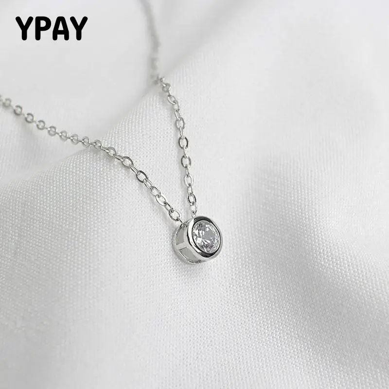 YPAY Genuine 925 Sterling Silver Necklaces & Pendants Simply Small Round Zircon Solitaire Pendant Necklace For Women YMN032
YPAY Genuine 925 Sterling Silver Necklaces & Pendants Simply Small Round Zircon Solitaire Pendant Necklace For Women YMN032