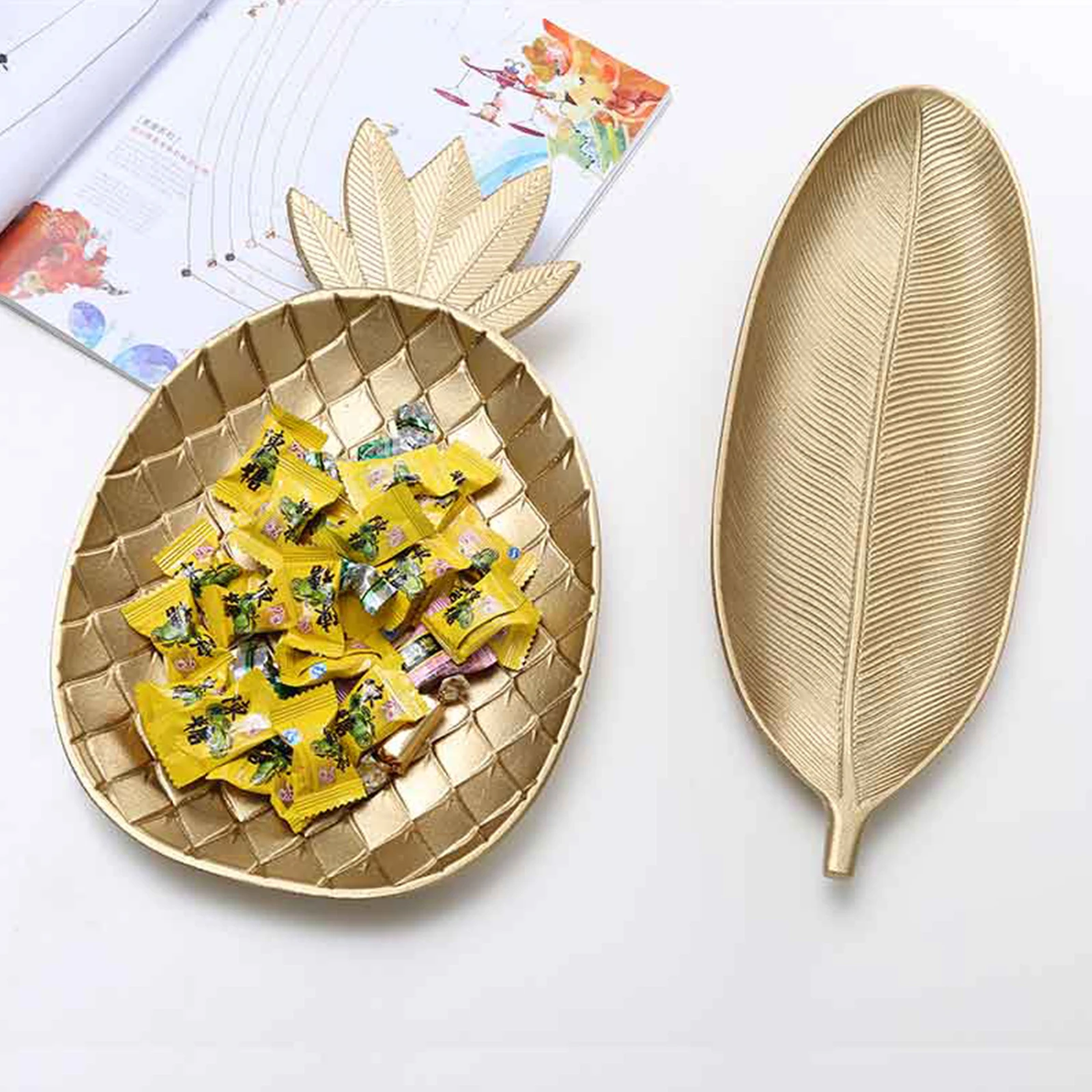 1Pc Decorative Tray Serving Plate Dessert Platter Food Dish Leaf Salad Tray Snacks Fruit Gold Candy Trinket Jewelry Storage
1Pc Decorative Tray Serving Plate Dessert Platter Food Dish Leaf Salad Tray Snacks Fruit Gold Candy Trinket Jewelry Storage