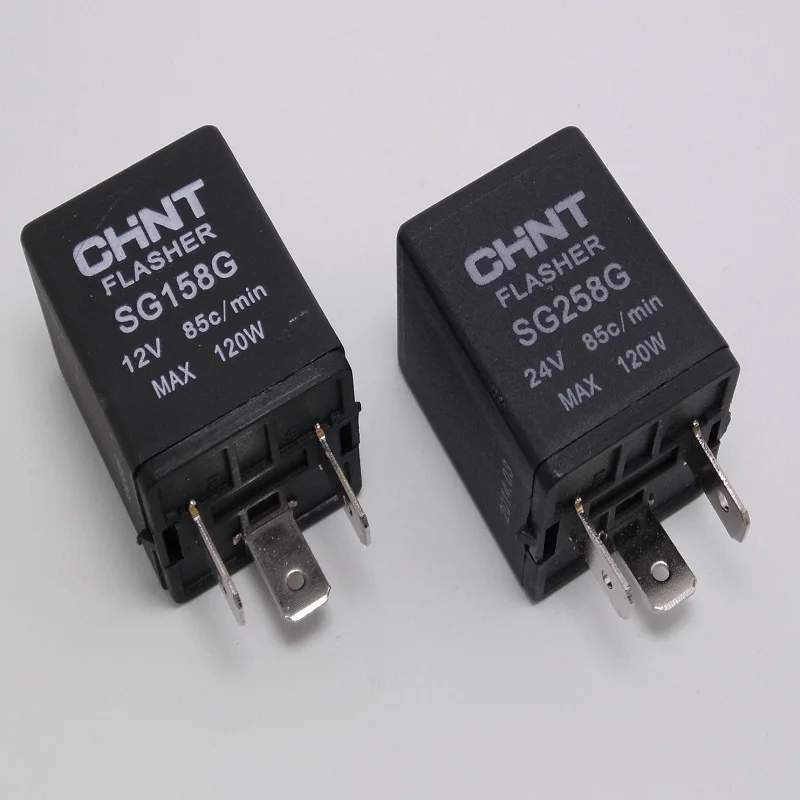 Chint automotive electronic flash 12V 24V three-pin modified general SG158G SG258G turn signal relay quality car accessories
Chint automotive electronic flash 12V 24V three-pin modified general SG158G SG258G turn signal relay quality car accessories