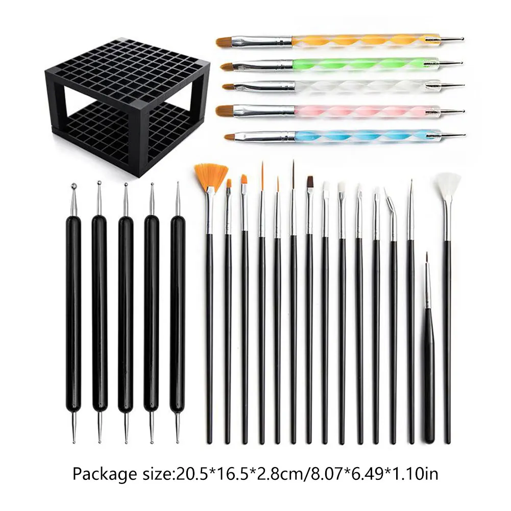 2in1 Nail Art Pen Double Ends Dotting Pencil Nail Art Set Manicure Decoration With Organization Rack For DIY Nail Art Tools
2in1 Nail Art Pen Double Ends Dotting Pencil Nail Art Set Manicure Decoration With Organization Rack For DIY Nail Art Tools