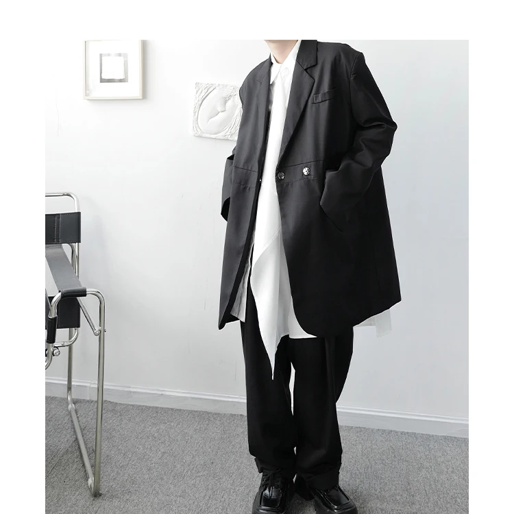 Male Women Japan Korea Streetwear Vintage Fashion Hip Hop Suit Coat Outerwear Men Long Design Casual Loose Suit Blazers Jackt
Male Women Japan Korea Streetwear Vintage Fashion Hip Hop Suit Coat Outerwear Men Long Design Casual Loose Suit Blazers Jackt