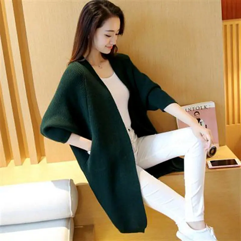2020 Long Cardigan women Sweater fall Winter Bat sleeve Knitted Sweater Plus size Jacket Loose Ladies cashmere Cardigans 3XL
2020 Long Cardigan women Sweater fall Winter Bat sleeve Knitted Sweater Plus size Jacket Loose Ladies cashmere Cardigans 3XL