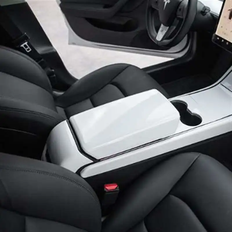 Жемчужно белый подлокотник для центральной консоли Tesla Model 3 Y защитный