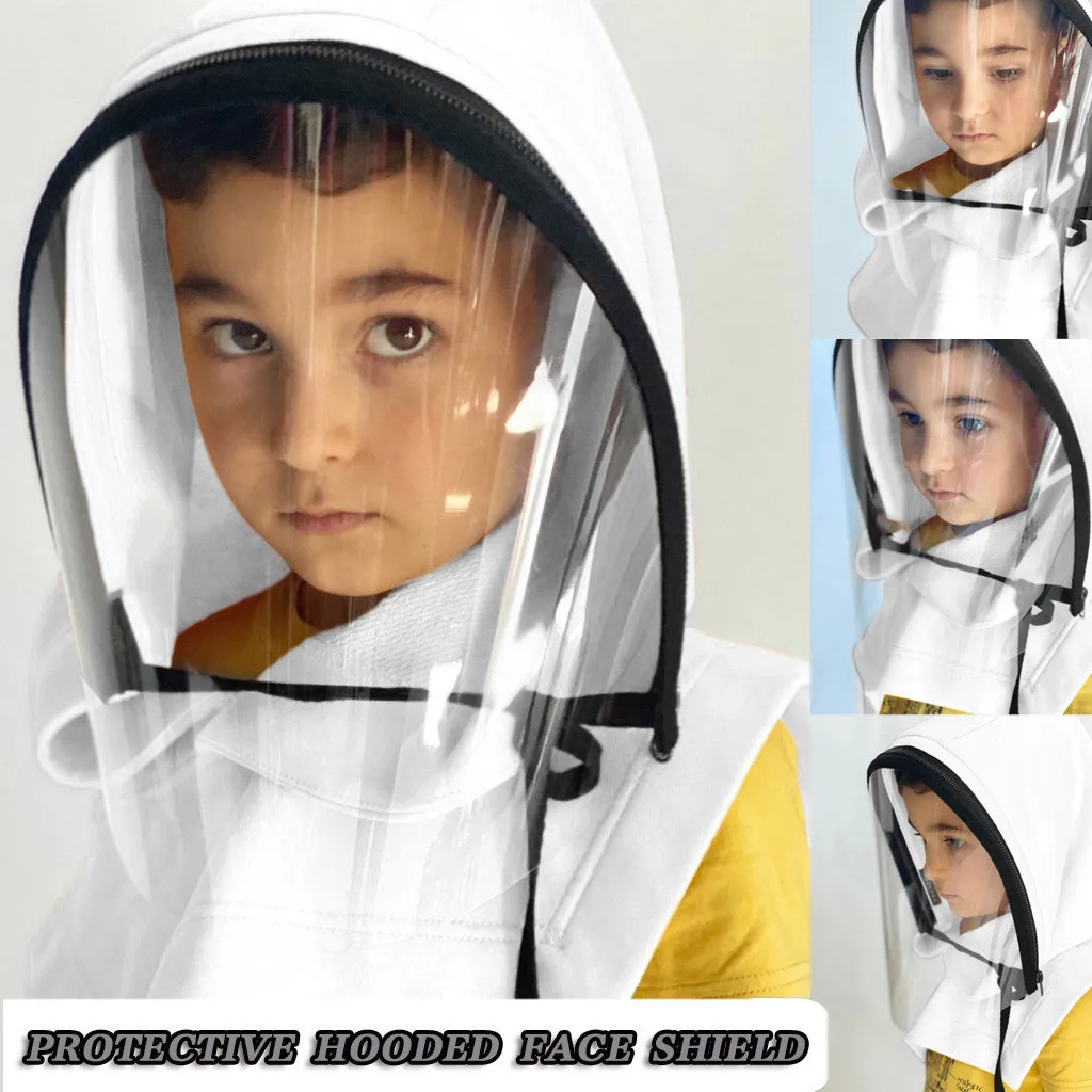 Children Kids Full Face Masks Clear Hooded Hat Child Face Shield Reusable Removable Reusable Facemask For Kids Girls Decoration
Children Kids Full Face Masks Clear Hooded Hat Child Face Shield Reusable Removable Reusable Facemask For Kids Girls Decoration