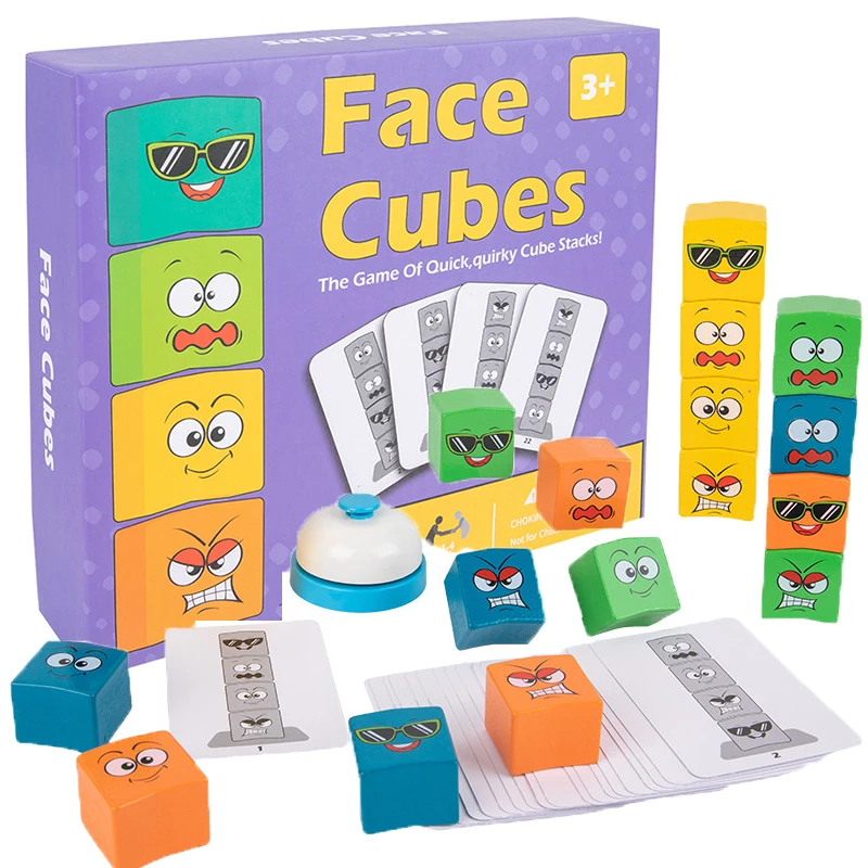 Wooden Face Changing Cube Toys Stacking Blocks Cartoon Puzzle Montessori Jigsaw Educational 2-4 Players Family Board Game Gift
Wooden Face Changing Cube Toys Stacking Blocks Cartoon Puzzle Montessori Jigsaw Educational 2-4 Players Family Board Game Gift
