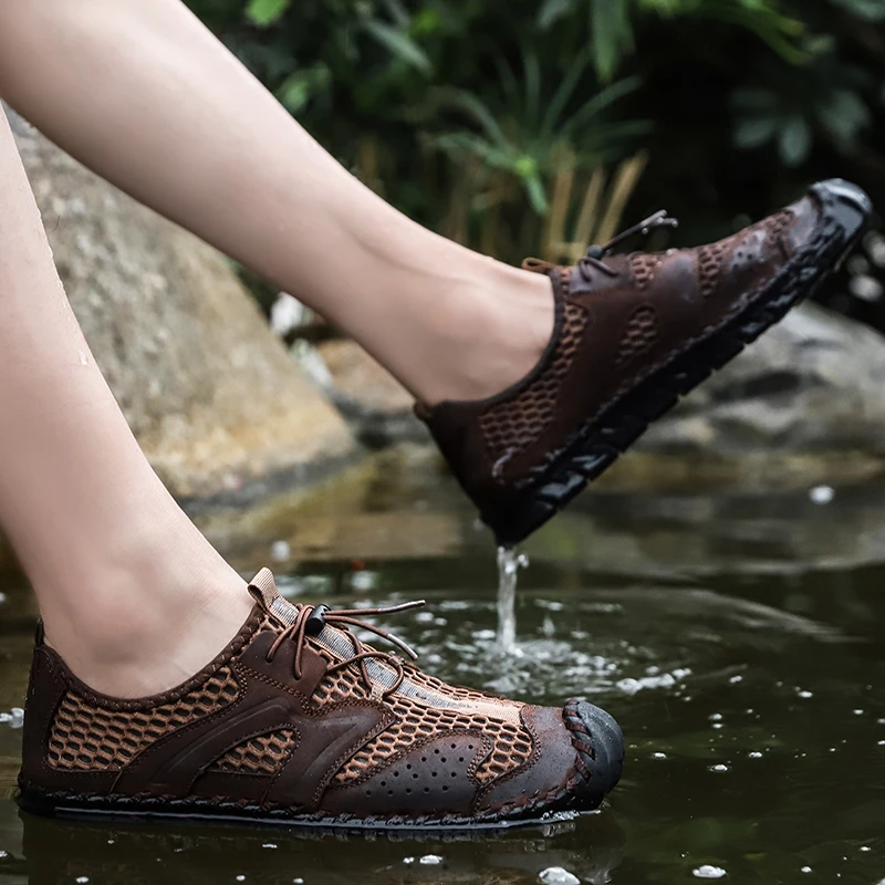 Newest Cowhide Outdoor Mesh Shoes Mountain Climbing Shoes Hiking Shoes Men Zapatillas Deportivas Hombre Zapatos Antideslizantes 
Newest Cowhide Outdoor Mesh Shoes Mountain Climbing Shoes Hiking Shoes Men Zapatillas Deportivas Hombre Zapatos Antideslizantes