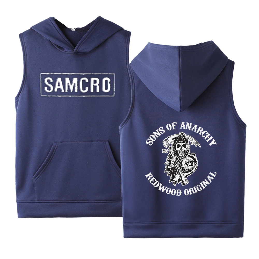 2021 Summer Men's Sons Of Anarchy Casual Hoodies Cotton SOA Vest Male Print College Man SAMCRO Solid Sleeveless Sweatshirts Tops
2021 Summer Men's Sons Of Anarchy Casual Hoodies Cotton SOA Vest Male Print College Man SAMCRO Solid Sleeveless Sweatshirts Tops