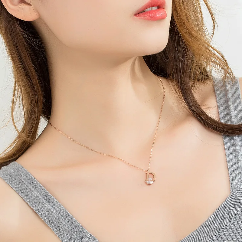 Stainless Steel Necklace for Women Letter D Zircon Pendant Necklace Rose Gold Choker Jewelry
Stainless Steel Necklace for Women Letter D Zircon Pendant Necklace Rose Gold Choker Jewelry