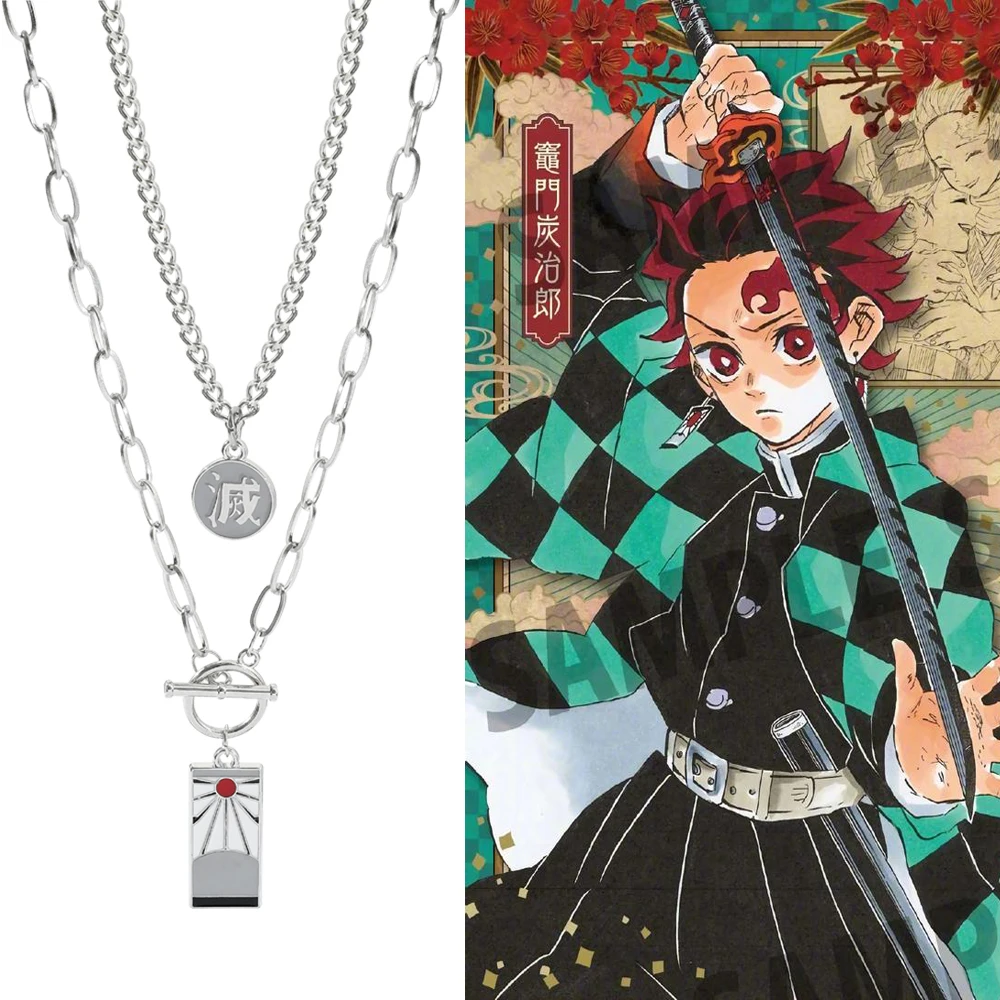 Fashion Anime Demon Slayer Double Necklace Kamado Tanjirou Pendant Cool Street Style Punk Hundred Matching Jewelry
Fashion Anime Demon Slayer Double Necklace Kamado Tanjirou Pendant Cool Street Style Punk Hundred Matching Jewelry
