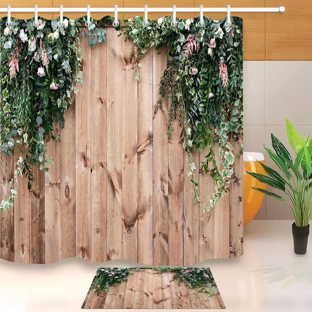 72*72'' Flower Tree Above Rustic Wood Panel Shower Curtain 100% High Quality Waterproof Polyester Bath Screens for Home Decor
72*72'' Flower Tree Above Rustic Wood Panel Shower Curtain 100% High Quality Waterproof Polyester Bath Screens for Home Decor