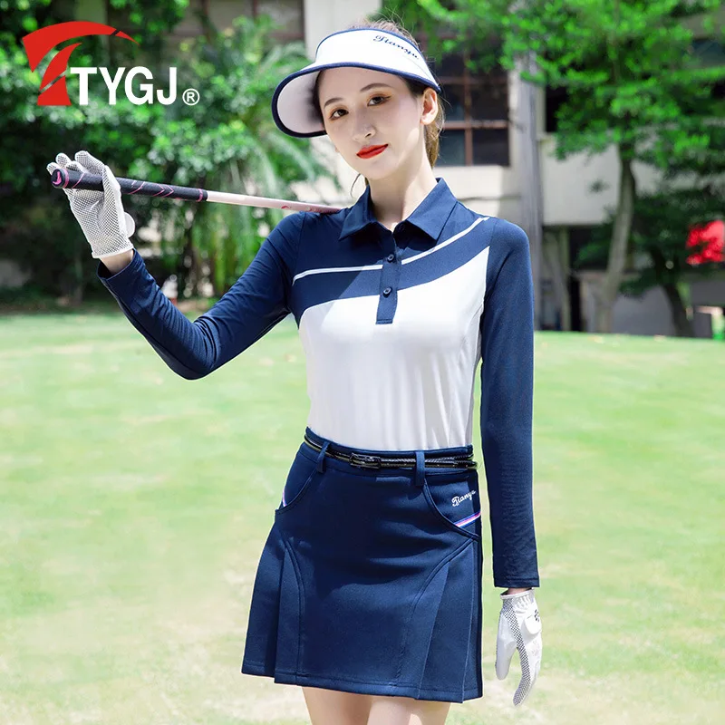 Autumn Golf Clothes Women's Long Sleeve Golf T-shirt Contrast Lapel Sports Ball Clothes Woman Golf Tops Ladies Golf Wear
Autumn Golf Clothes Women's Long Sleeve Golf T-shirt Contrast Lapel Sports Ball Clothes Woman Golf Tops Ladies Golf Wear