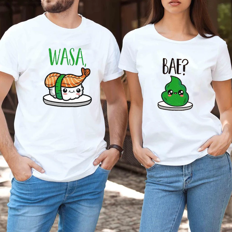 Funny Sushi Cute Couple Shirt Wasabi Shirts Woman Tshirts Summer Valentine's Day 2021 Sushi Women Clothes
Funny Sushi Cute Couple Shirt Wasabi Shirts Woman Tshirts Summer Valentine's Day 2021 Sushi Women Clothes