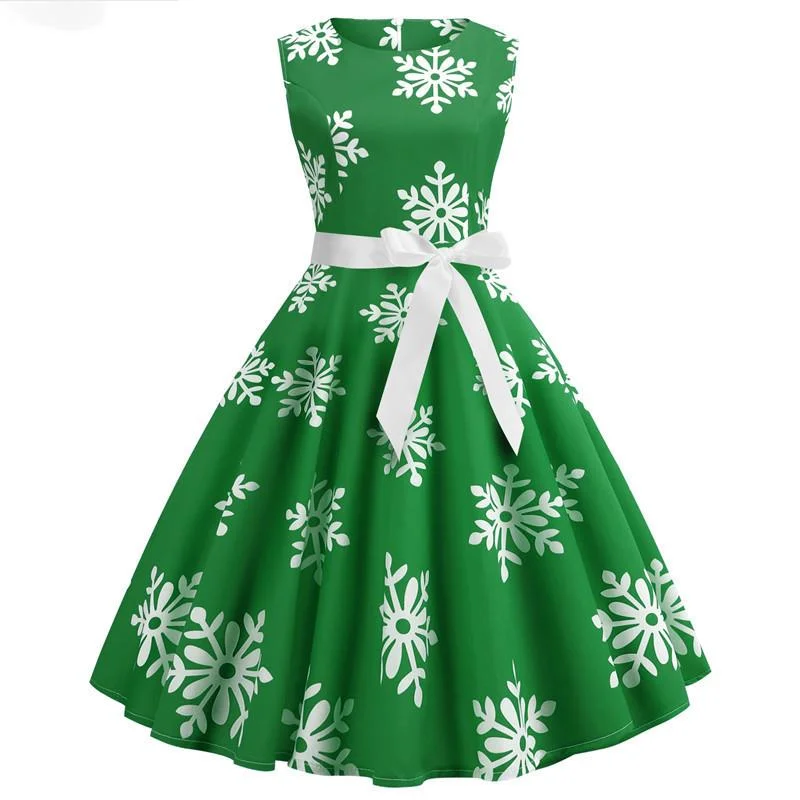 Winter Dressed As Female Christmas 2021 Fashion Snow Print Belts Vintage 50s 60s With No Casual Sleeves Elegant Party Dress
Winter Dressed As Female Christmas 2021 Fashion Snow Print Belts Vintage 50s 60s With No Casual Sleeves Elegant Party Dress
