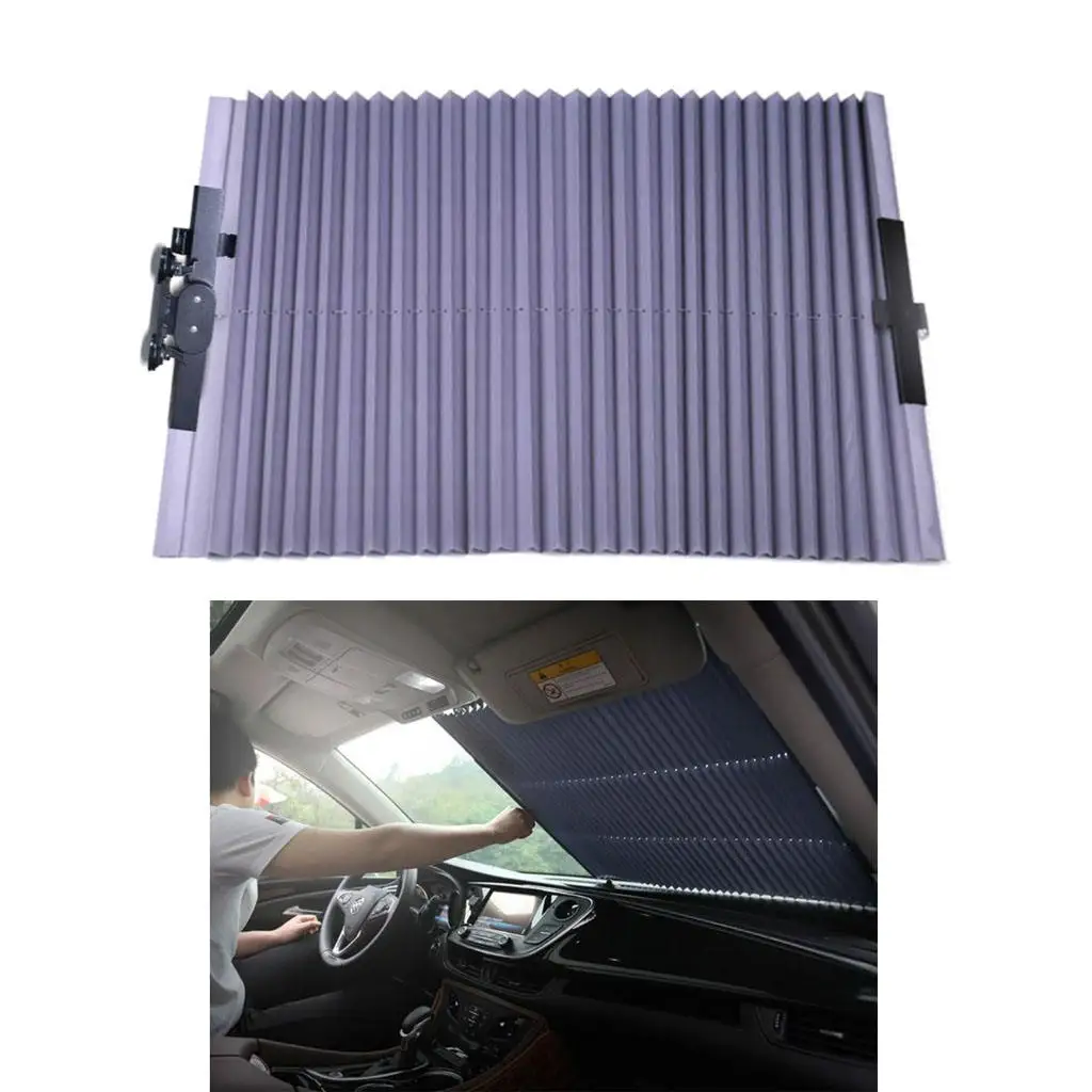 Universal Car Retractable Sunshade Windshield UV-protection 51.2'x18.1' 
Universal Car Retractable Sunshade Windshield UV-protection 51.2'x18.1'