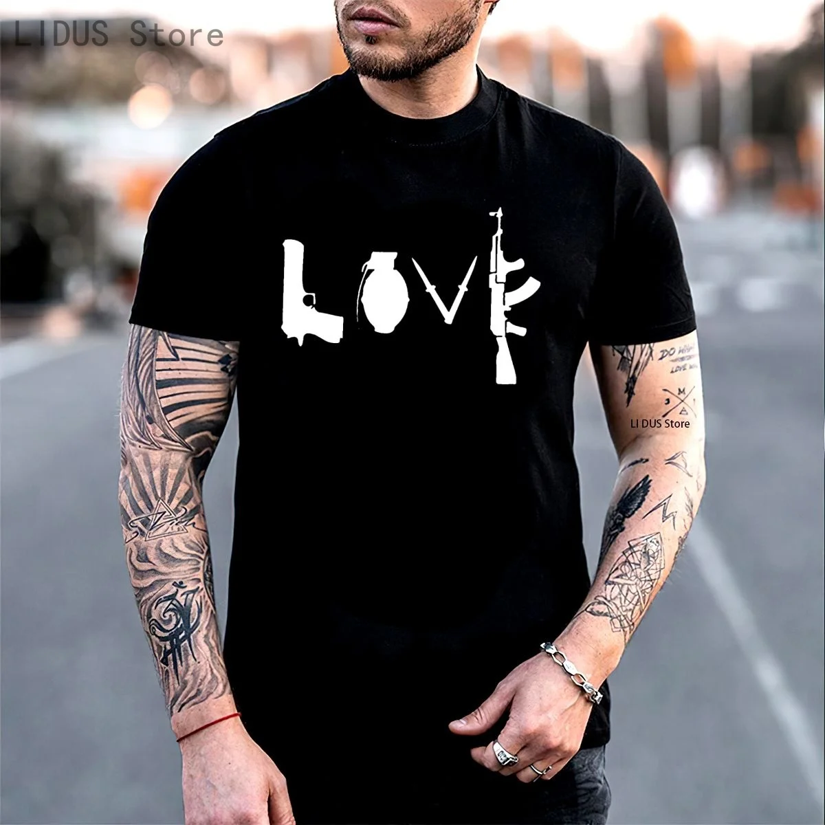 Banksy Street Art Love Guns Ak-47 Ak47 Ak 47 Men'S T Shirt Black Top Quality Homme Customized Tee Shirt
Banksy Street Art Love Guns Ak-47 Ak47 Ak 47 Men'S T Shirt Black Top Quality Homme Customized Tee Shirt