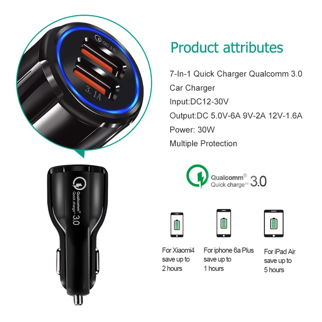 DC водонепроницаемый двойной USB адаптер Автомобильное зарядное устройство для