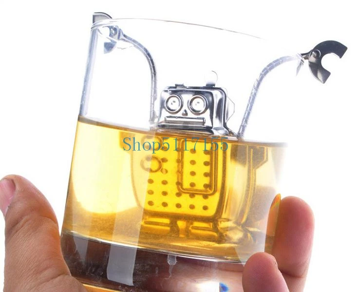 100pcs Stainless Steel Cute Robot Tea Infuser Manufacturer Directly Recyclable Tea Strainer Tea Tool 
100pcs Stainless Steel Cute Robot Tea Infuser Manufacturer Directly Recyclable Tea Strainer Tea Tool