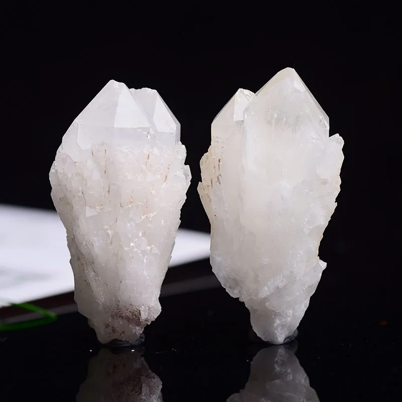 

Natural Quartz White Crystal Cluster Healing Stones Crystal Point Specimen Home Decoration Raw Crystals Ore Mineral Collect