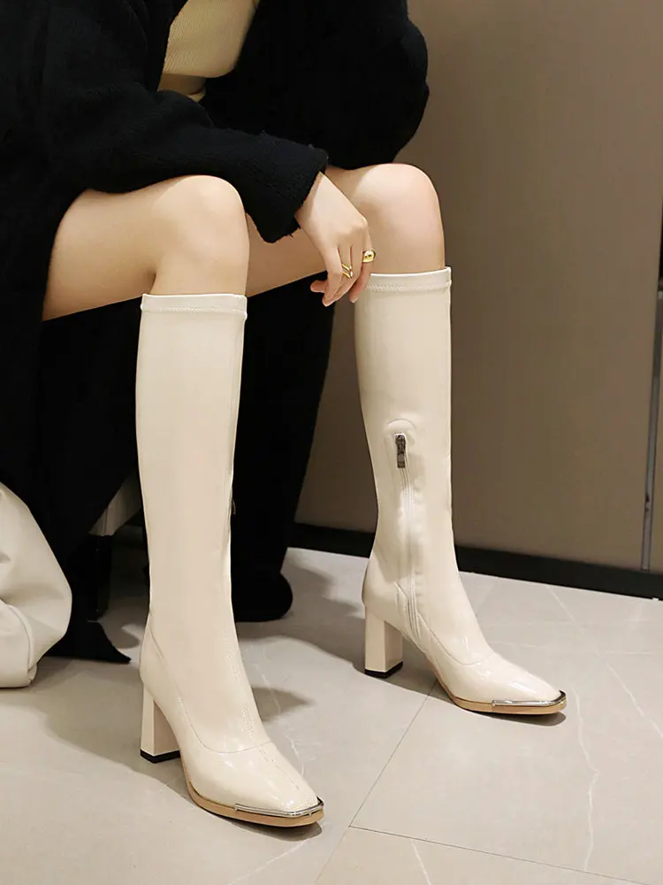 Зимняя обувь EshtonShero, женские сапоги до колена из искусственной кожи, на высоком устойчивом каблуке, на молнии, с квадратным носком, на платфо...
Зимняя обувь EshtonShero, женские сапоги до колена из искусственной кожи, на высоком устойчивом каблуке, на молнии, с квадратным носком, на платфо...