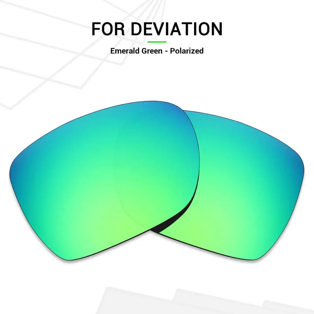 

SNARK Anti-Scratch POLARIZED Replacement Lenses for Oakley Deviation Sunglasses Emerald Green