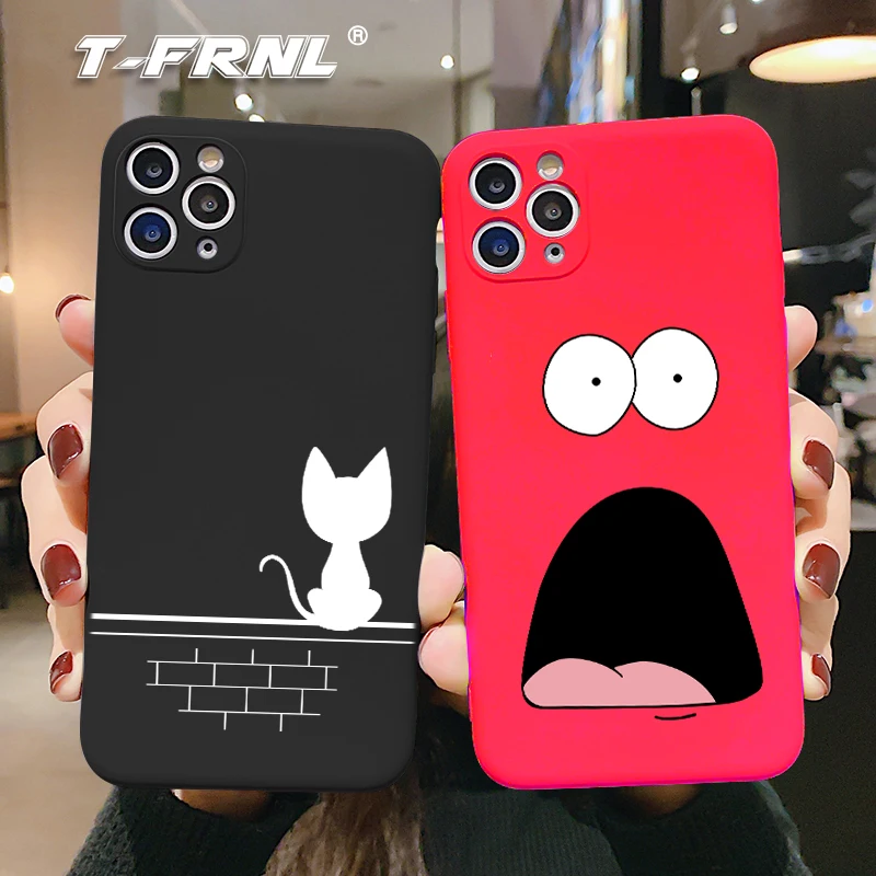 Чехол для iPhone 11 12 mini 7 8 Plus XR новый мягкий чехол из ТПУ с милым котом разных цветов XS