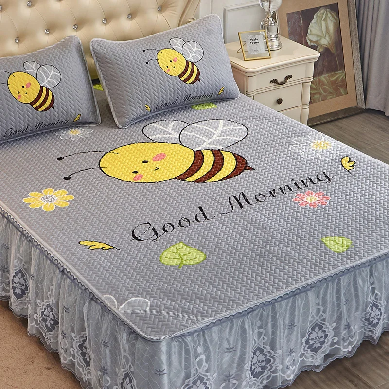TT Wash Folded Air Conditioner Soft Seat Bed Skirt 1.8M Ice Silk Summer Mat Rice Three-Piece Set
TT Wash Folded Air Conditioner Soft Seat Bed Skirt 1.8M Ice Silk Summer Mat Rice Three-Piece Set