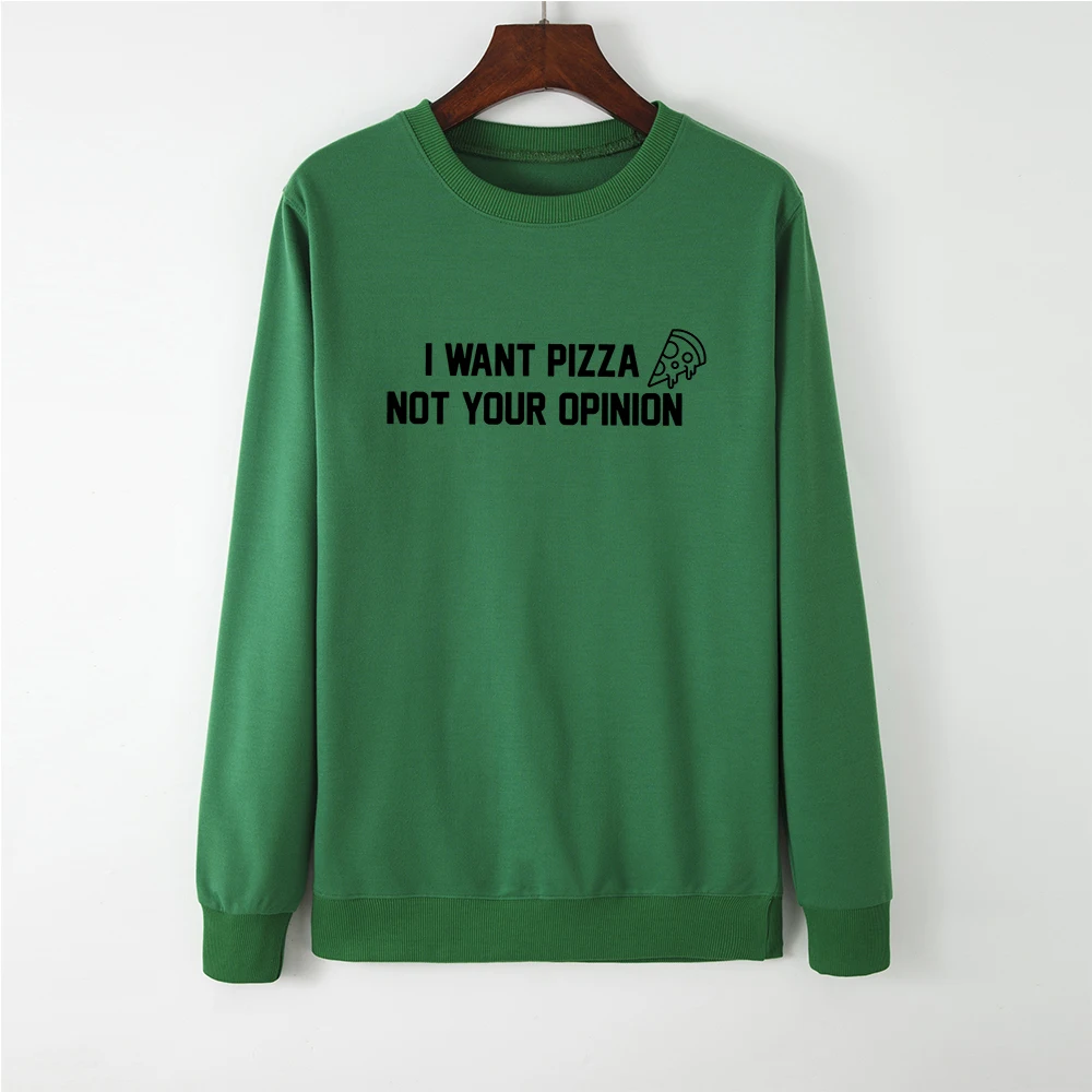 Women Hoodies Sweatshirts Tops Female Casual Pullovers I Want Pizza Print Sweatshirt Spring Autumn Hoodie Pullover Streetwear
Women Hoodies Sweatshirts Tops Female Casual Pullovers I Want Pizza Print Sweatshirt Spring Autumn Hoodie Pullover Streetwear
