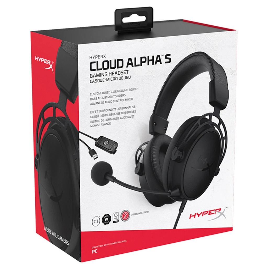 Гарнитура HyperX Cloud Alpha конденсаторный USB микрофон для ПК PS4 Mac проводные игровые